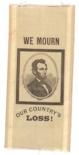Lincoln Our Countrys Loss Ribbon