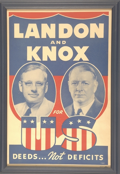 Landon and Knox for US, Deeds not Deficits