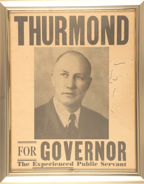 Strom Thurmond for Governor of South Carolina Poster