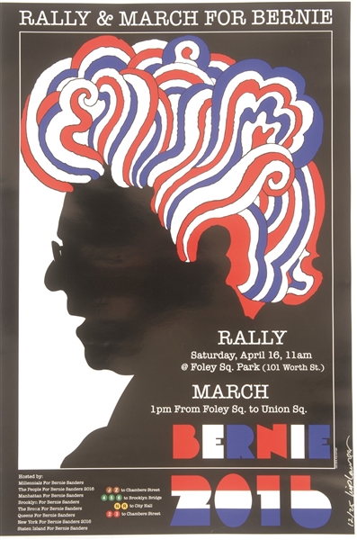 New York Rally and March for Bernie Poster