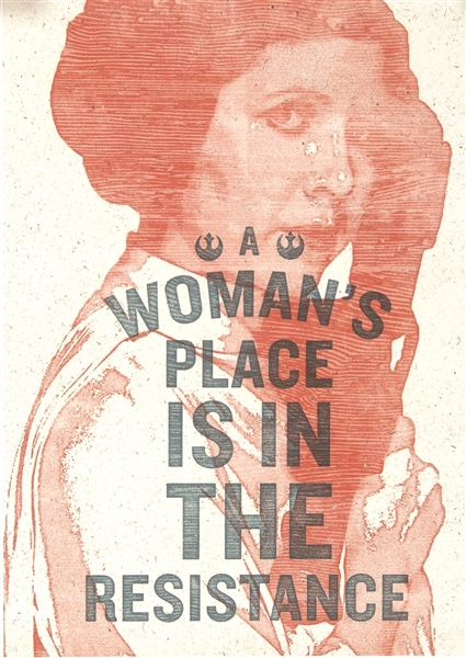 Woman’s Place is in the Resistance Lansing, Mich. Women’s March Poster