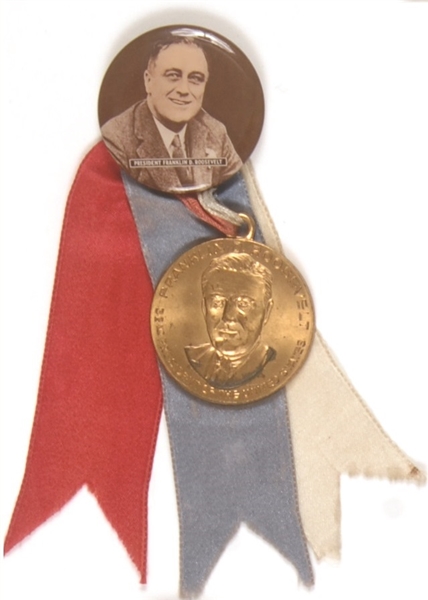 Franklin D. Roosevelt Washington D.C. Pin and Medal