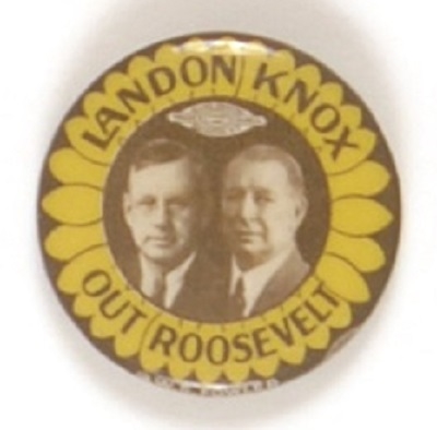 Rare Landon Knox Out Roosevelt Sunflower Jugate