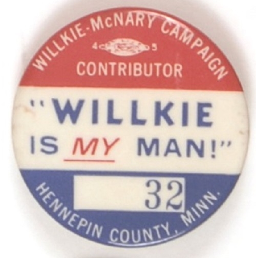Willkie is My Man, Hennepin County, Minn