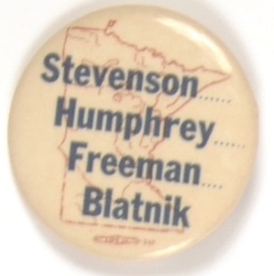 Stevenson, Humphrey, Freeman and Blatnik Minnesota Coattail