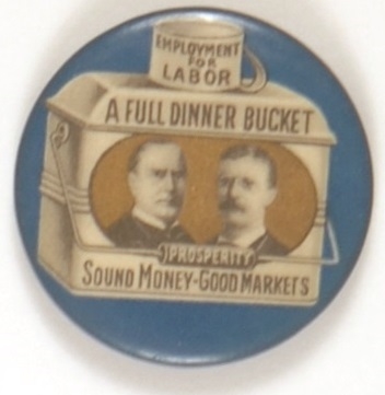 McKinley-Roosevelt Blue Dinner Bucket