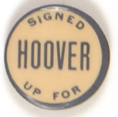 Signed Up For Hoover