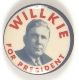 Willkie for President Red, White, Blue Celluloid