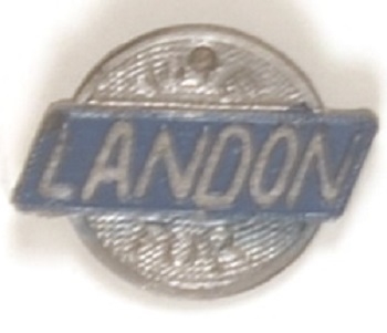 Alf Landon Metal Pinback
