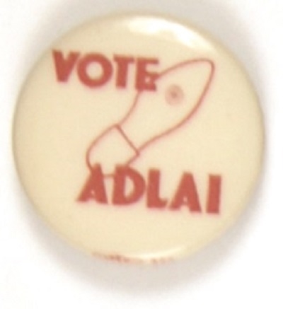Vote Adlai Scarce Hole in Shoe Celluloid