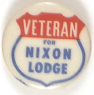 Veteran for Nixon-Lodge Shield Celluloid