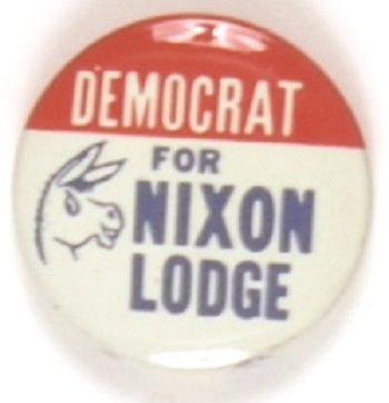 Democrat for Nixon-Lodge Litho