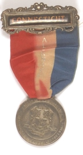 Taft, Roosevelt 1912 Convention Badge, Connecticut