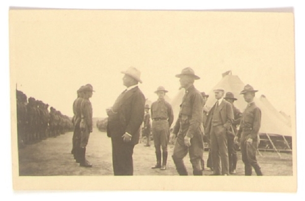 TR Inspecting the Troops Postcard