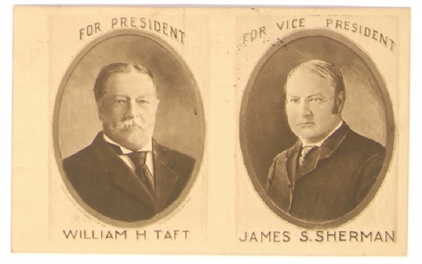 Taft-Sherman Jugate Postcard