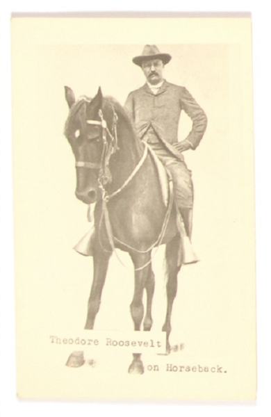 Theodore Roosevelt on Horseback Postcard