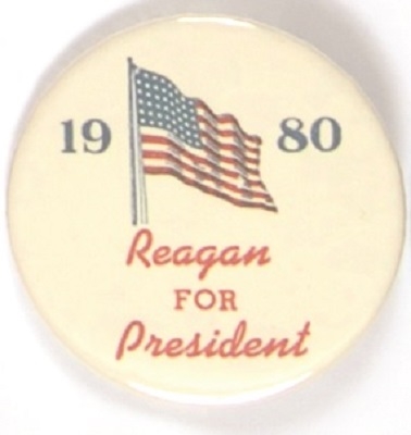 Reagan for President Flag Pin from 1980