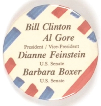 Clinton, Feinstein, Boxer California Coattail