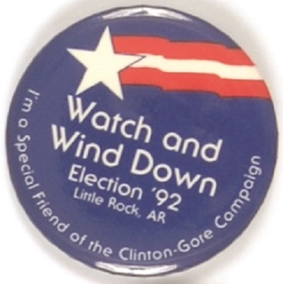 Clinton Watch and Wind Down Arkansas Pin