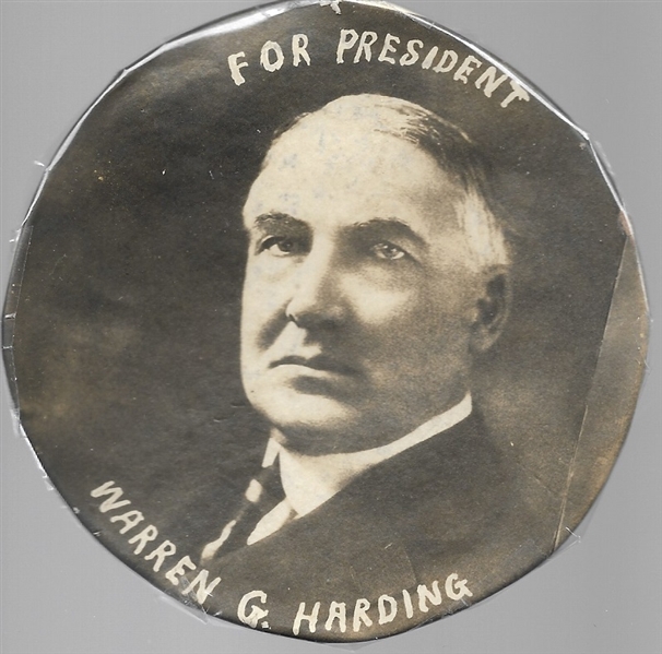 Harding Rare Homemade Pinback