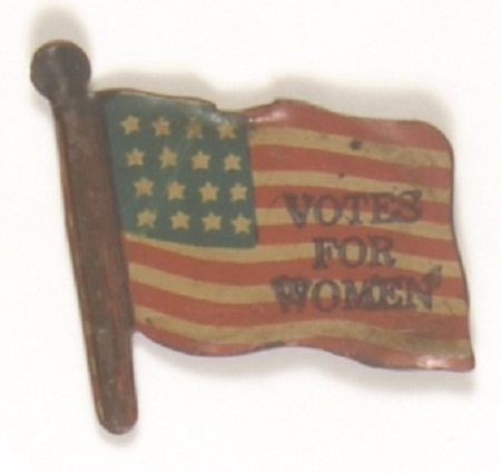 Votes for Women American Flag Pinback