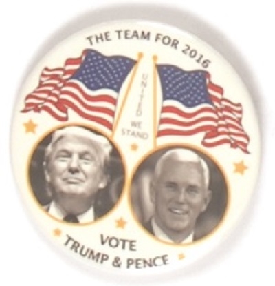 Trump-Pence American Flags Jugate