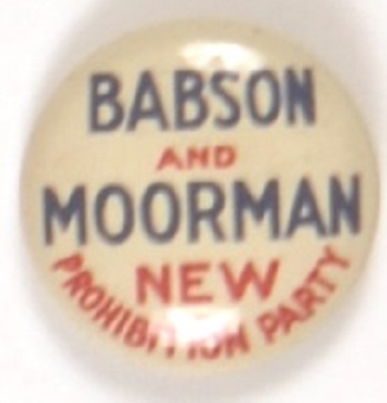 Babson and Moorman Prohibition Party