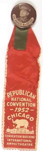 MacArthur GOP Convention Pin and Ribbon
