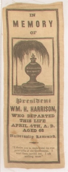 William Henry Harrison Memorial Ribbon