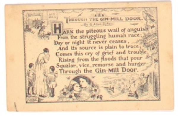 Temperance Gin Mill Door Postcard