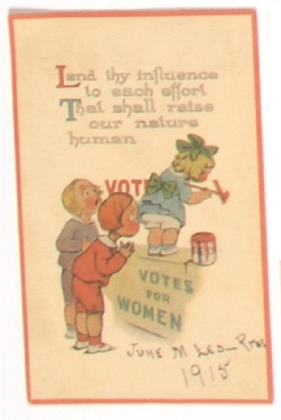 Suffrage Votes for Women Cartoon Postcard
