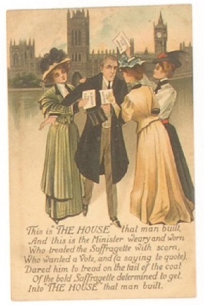 England Suffrage Postcard