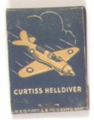 Curtiss Helldiver World War II Matchbook