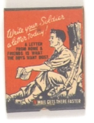 Write You Soldiers World War II Matchbook