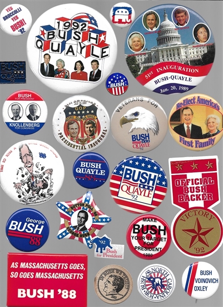 George H.W. Bush Collection of 65 Pins