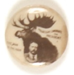 Theodore Roosevelt Man of the Hour Bull Moose Pin