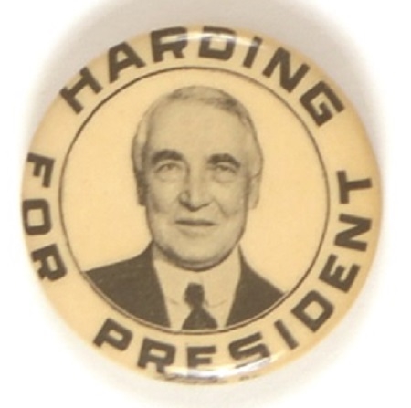 Warren Harding for President Smiling Photo Pin