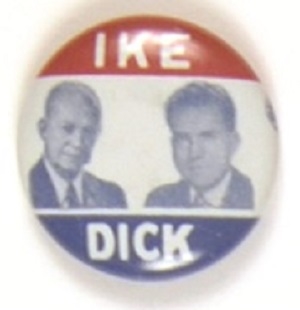 Eisenhower-Nixon, Ike and Dick Rare Sample Litho, Blue Photos