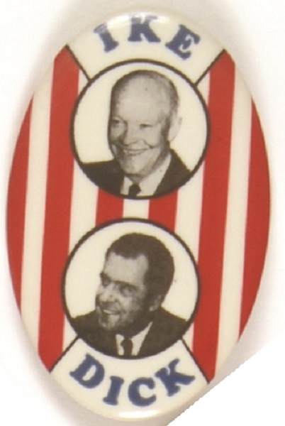 Eisenhower, Ike and Dick Rare Oval Jugate