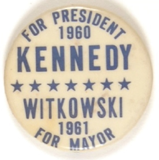 Kennedy and Witkowski Jersey City Coattail Pin