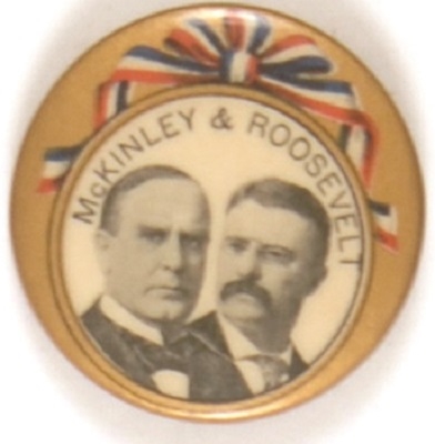 McKinley and Roosevelt Ribbon Design Jugate