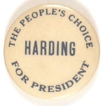 Harding the Peoples Choice