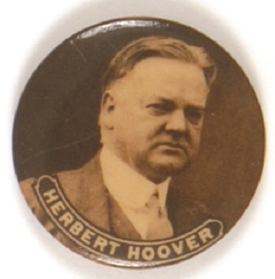 Herbert Hoover Sepia Celluloid