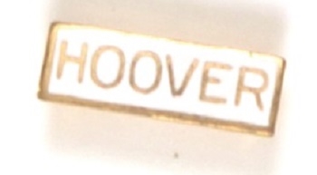 Hoover Gold and White Enamel Pin