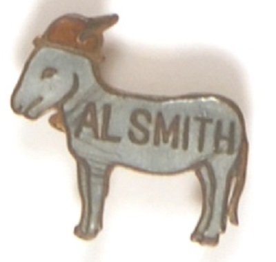 Al Smith Enamel Donkey with Brown Derby