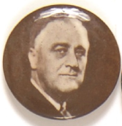 Franklin Roosevelt Sepia Celluloid