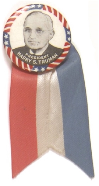 Truman Patriotic Celluloid with Ribbon