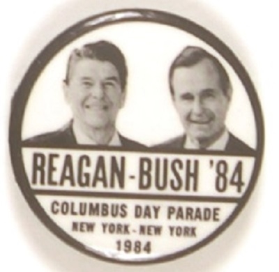 Reagan-Bush Columbus Day Parade Jugate