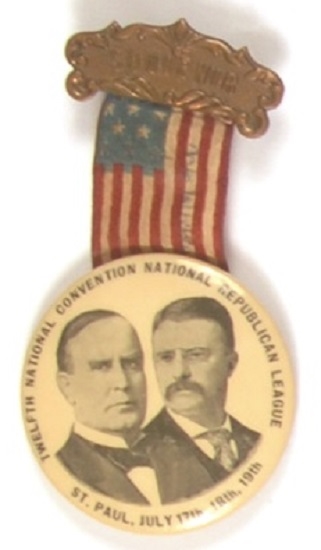 McKinley-TR National Republican League Badge