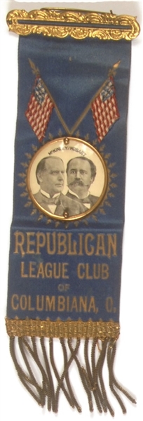 McKinley-Hobart Republican League Ohio Badge